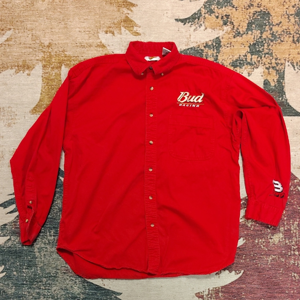 Budweiser Red Men's Casual Button Down Shirt